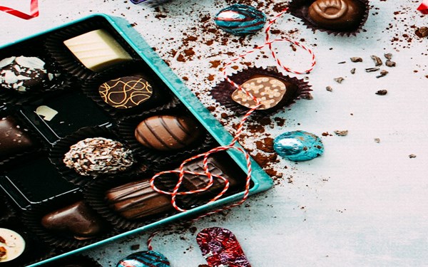 Artisanal Birthday Gourmet Chocolate Confections in Gift Presentation Box