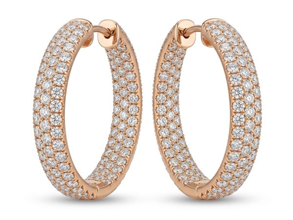 Inside-Out Diamond Eternity Hoop Earrings