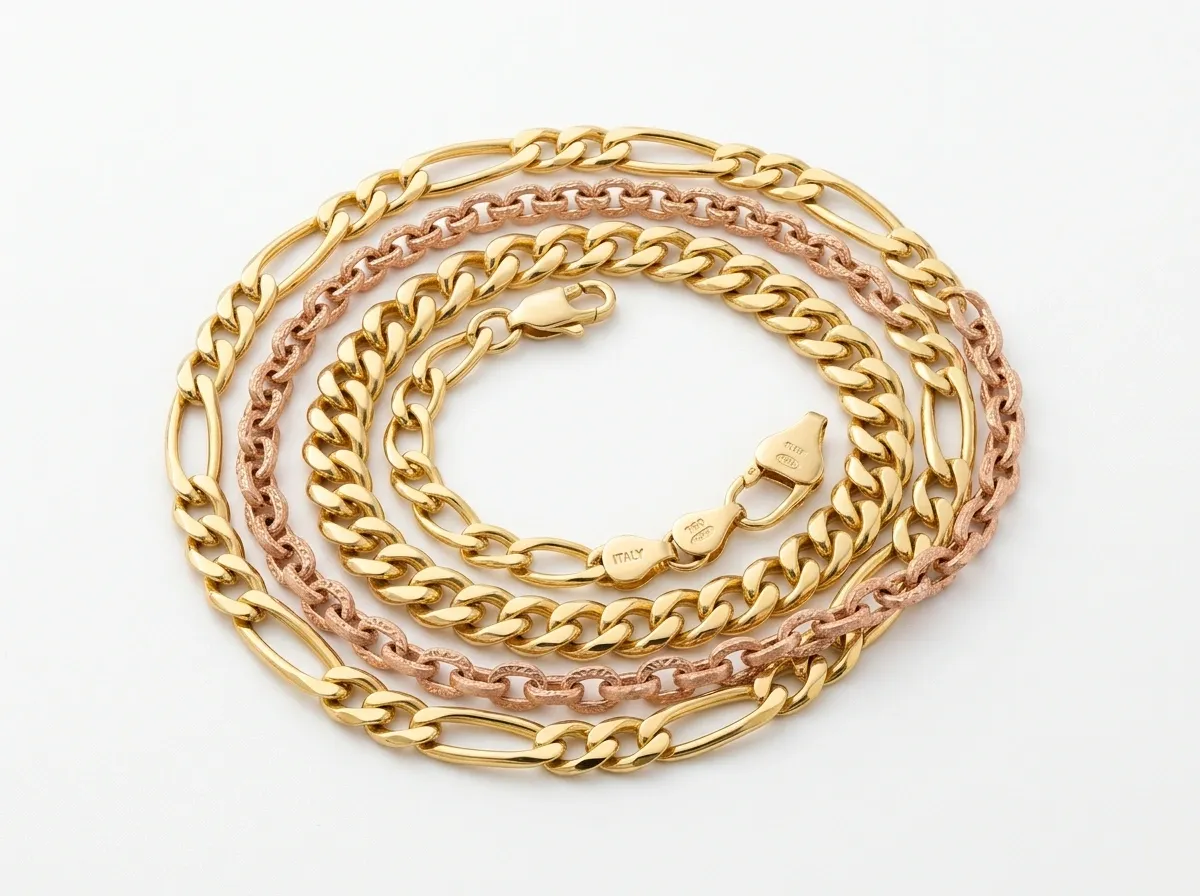 Anmol Solitaire Hallmarked 18K and 22K Gold Link Chains