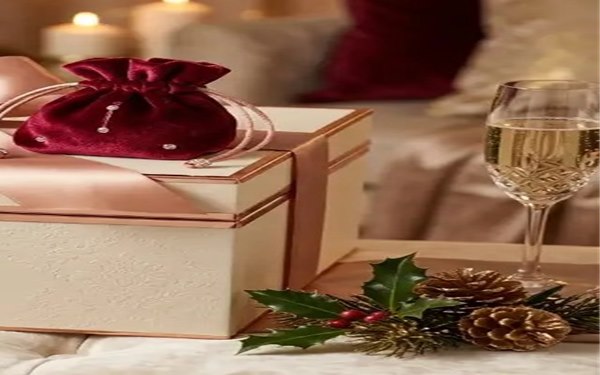 Bridal Velvet Shagun Pouch and Crystal Champagne Toasting Flute Suite