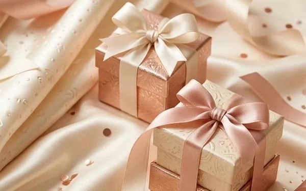 Couture Brocade Wedding Guest Favors and Sweet Presentation Boxes